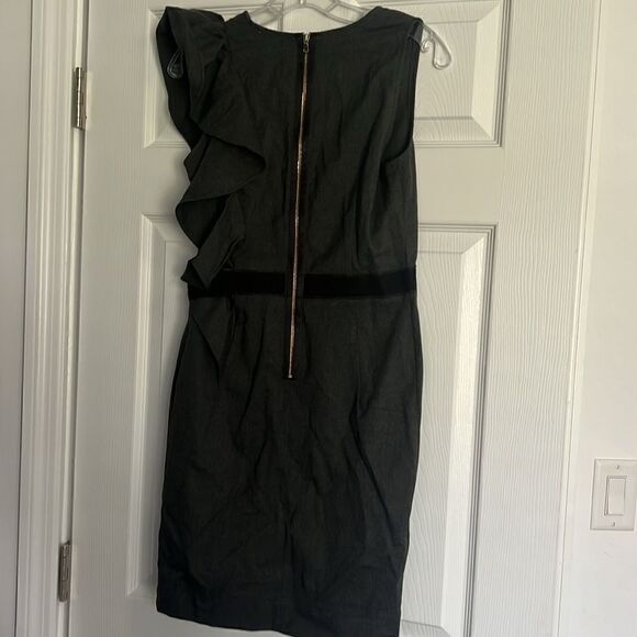 Sandro Dress - Size 1 - Ruffled Sheath Dress -LIKE NEW Dress - Worn Once - Picture 6 of 6